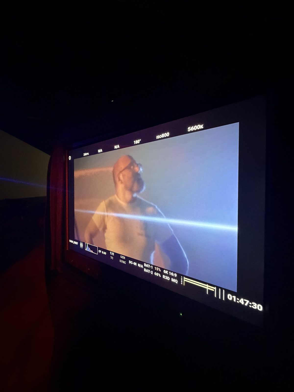 Day two — the projected wave on the monitor