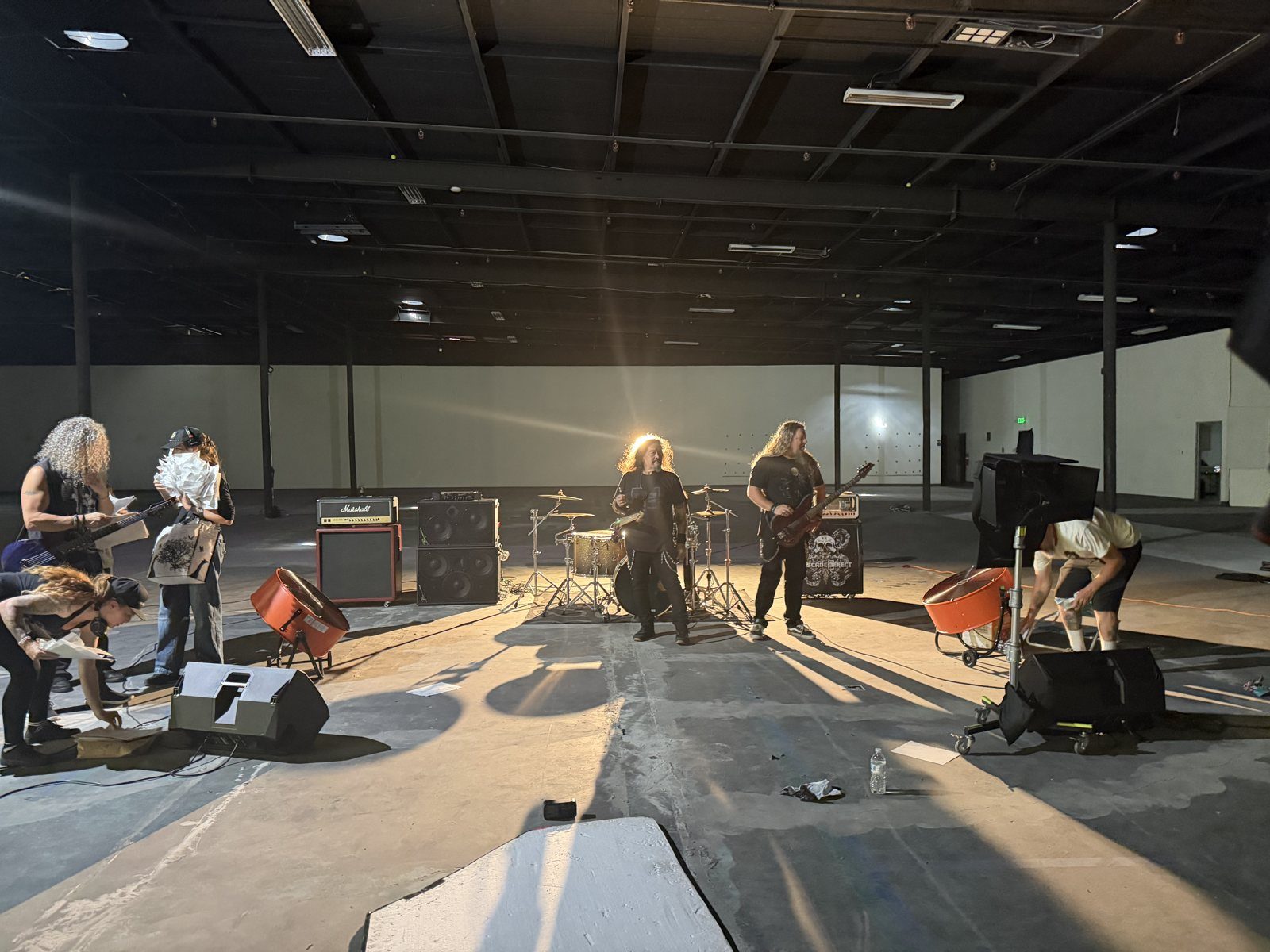 The warehouse, broken into zones