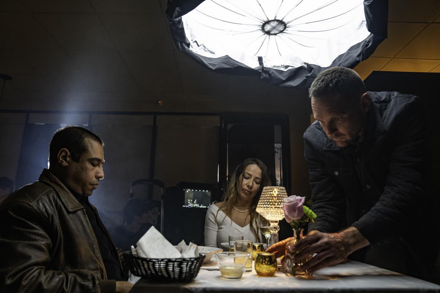 Dressing the table between takes on Fair Trade