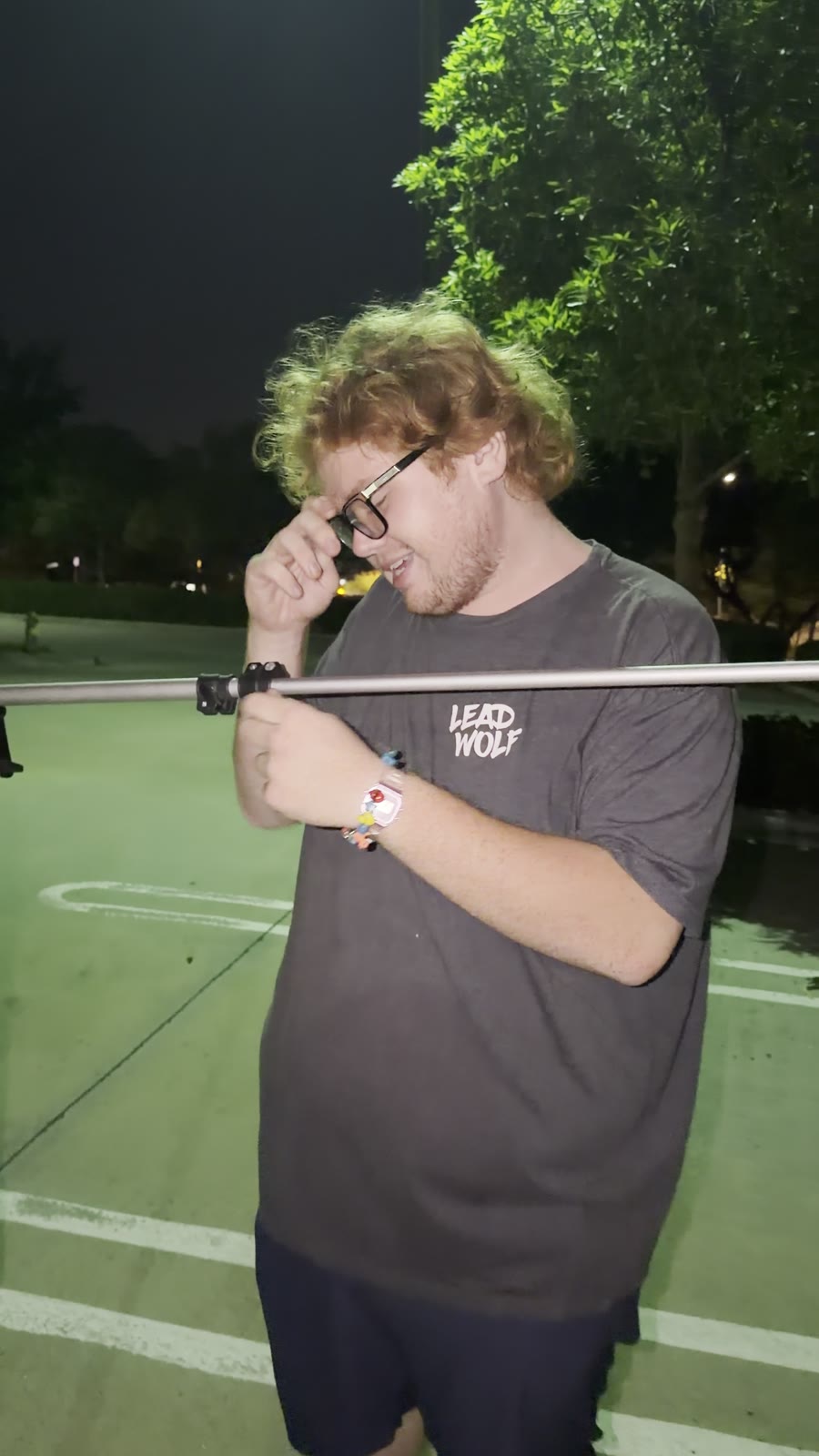 The car night — Eli on the boom